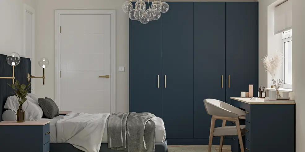 Unity Deluxe Supermatt Oxford Blue With Natural Davos Oak